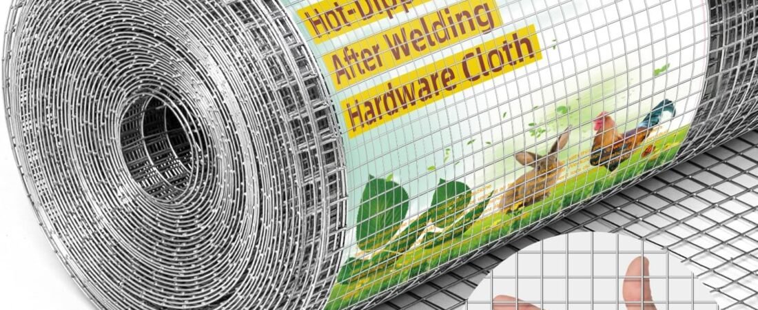 Amagabeli Hardware Cloth 1/2 inch 48inx50ft 19 Gauge Chicken Wire Hot-Dipped Galvanized After Welding Welded Wire Fencing Mesh Roll Garden Plant Support Poultry Netting Rabbit Cage Snake Gopher Fence