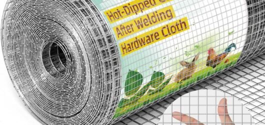 Amagabeli Hardware Cloth 1/2 inch 48inx50ft 19 Gauge Chicken Wire Hot-Dipped Galvanized After Welding Welded Wire Fencing Mesh Roll Garden Plant Support Poultry Netting Rabbit Cage Snake Gopher Fence