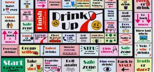 Drinking Board Games for Adults, Rubber Mat Drinking Board Game, Funny Party Interactive Drinking Games for Game Night, Birthday, Family Play or Any Occasion, Age 21+, 2-8 Players